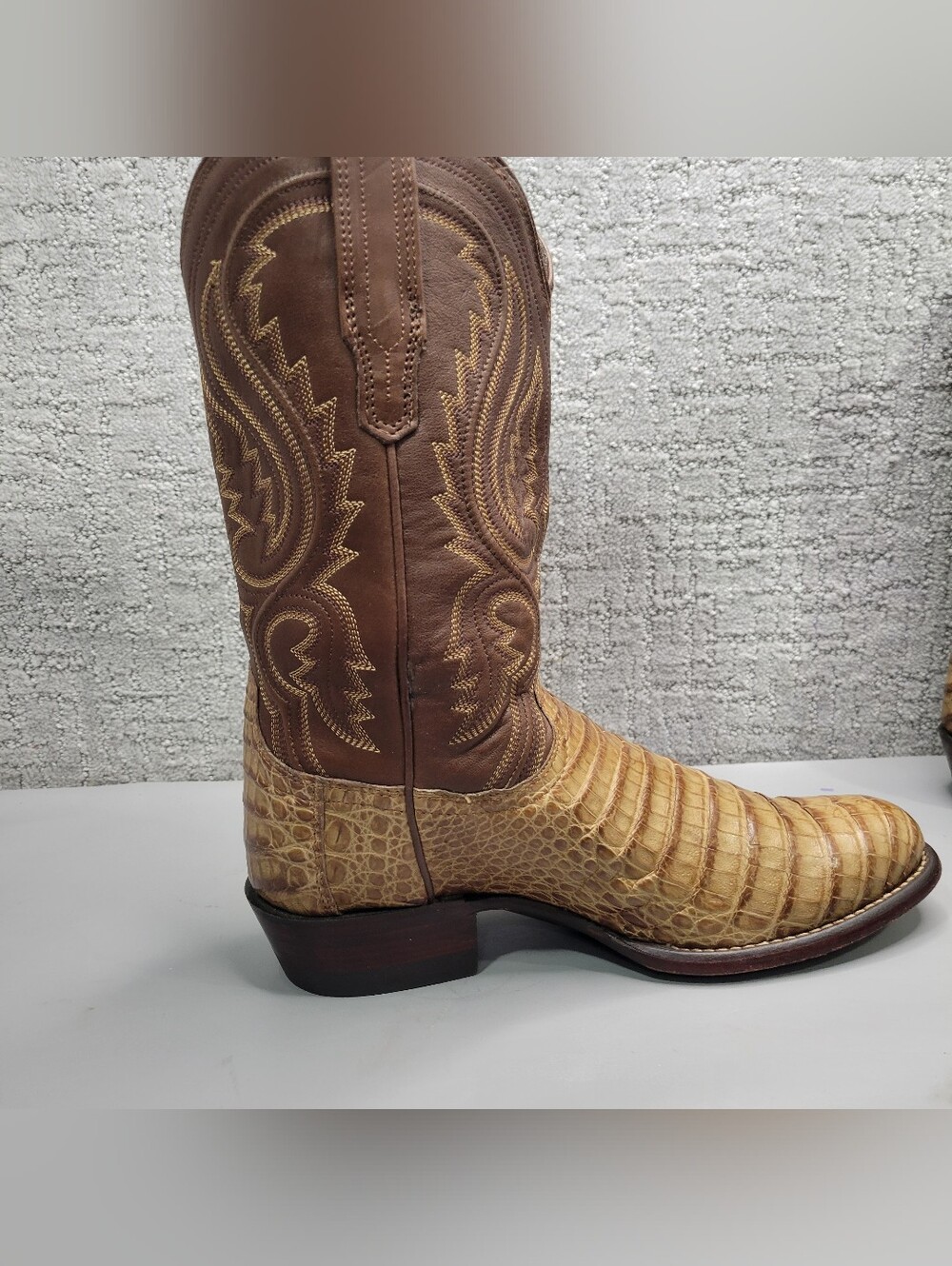 Tecovas the William Men's Size US 8.5D Pecan Caiman Cowboy Boots - Picture 13 of 13
